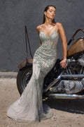 Phaedra Gown - Fitted Crystal Embellished Evening Dress