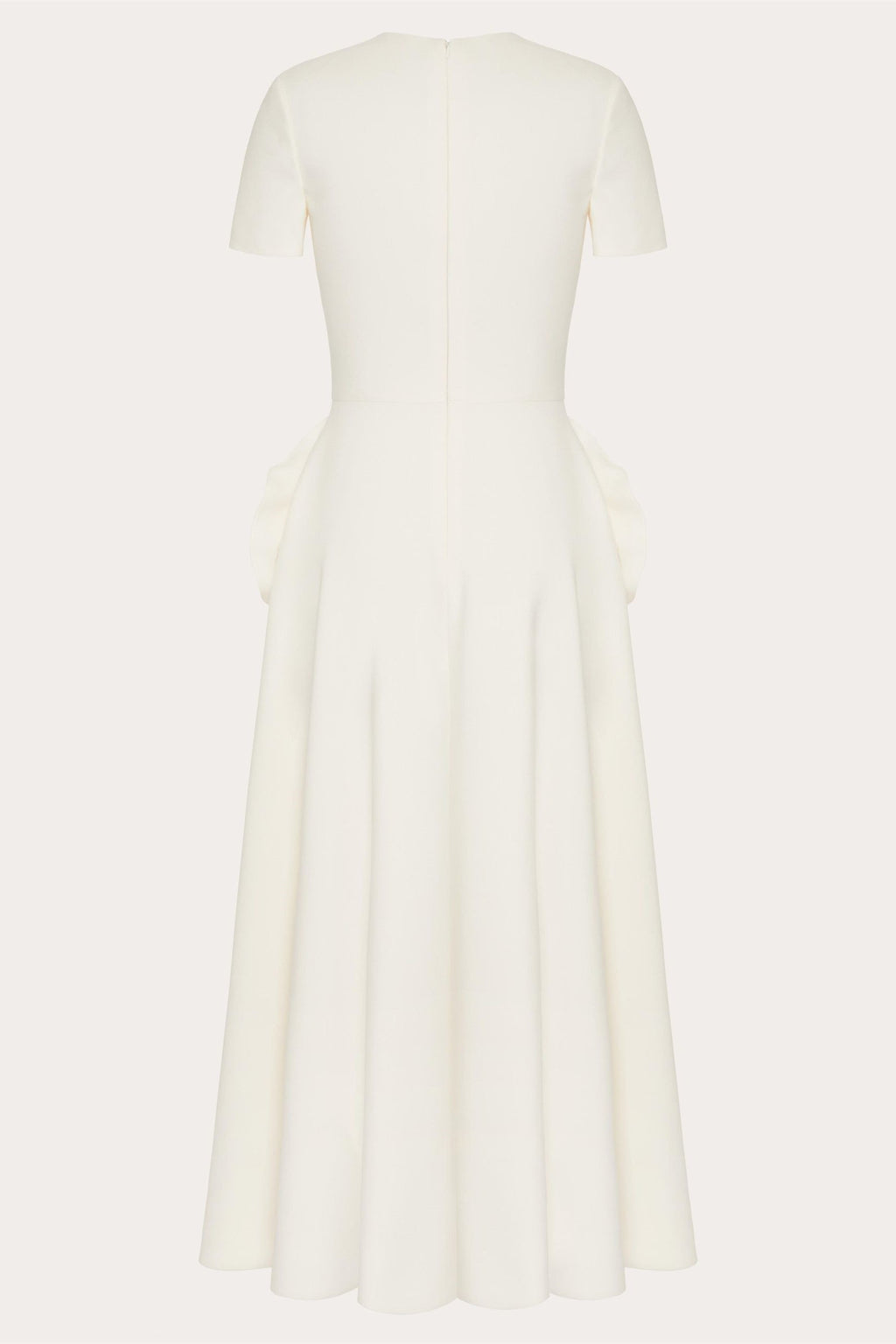 Jared Floral Appliqué Short Sleeves Midi Dress