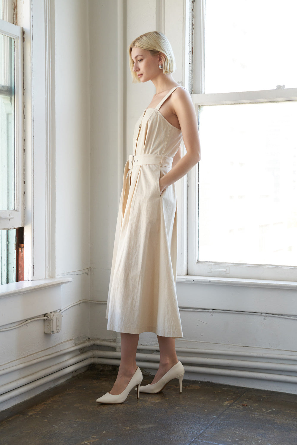 CALIFORNIA DREAMING BUTTON DOWN DRESS - FINAL SALE