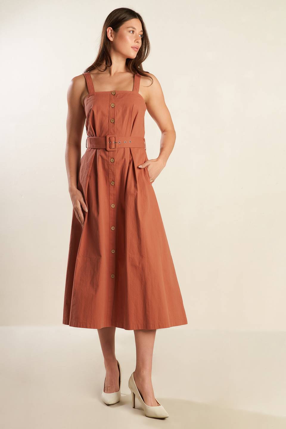 CALIFORNIA DREAMING BUTTON DOWN DRESS - FINAL SALE