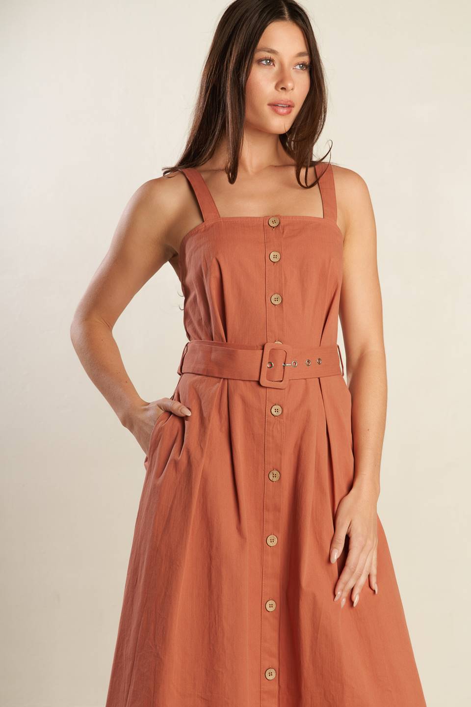 CALIFORNIA DREAMING BUTTON DOWN DRESS - FINAL SALE
