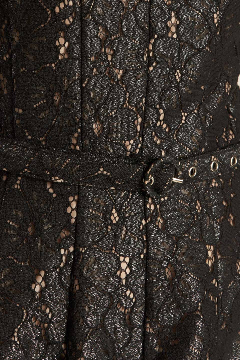 THE TRUTH IS STRAPLESS BLACK LACE MIDI DRESS - FINAL SALE