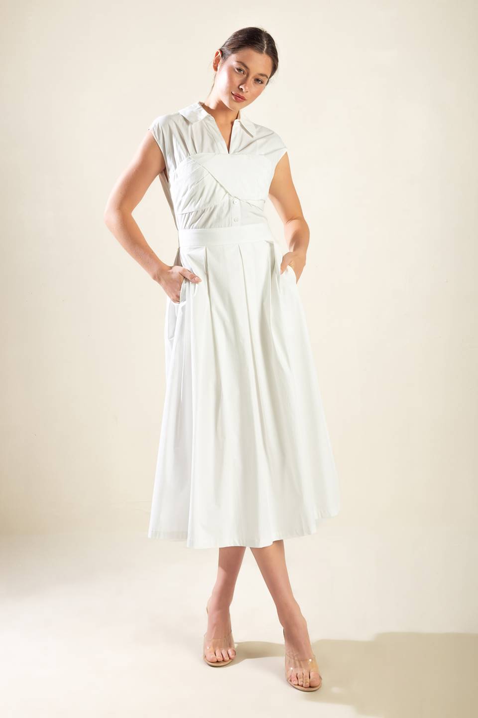 DREAMY IMPRESSION MIDI DRESS
