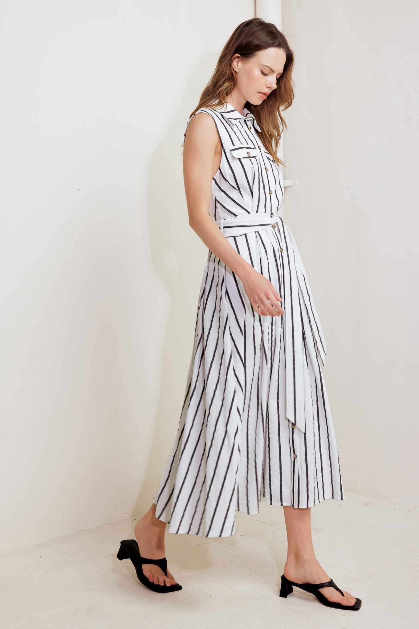 LEXINGTON STRIPE MIDI DRESS - FINAL SALE