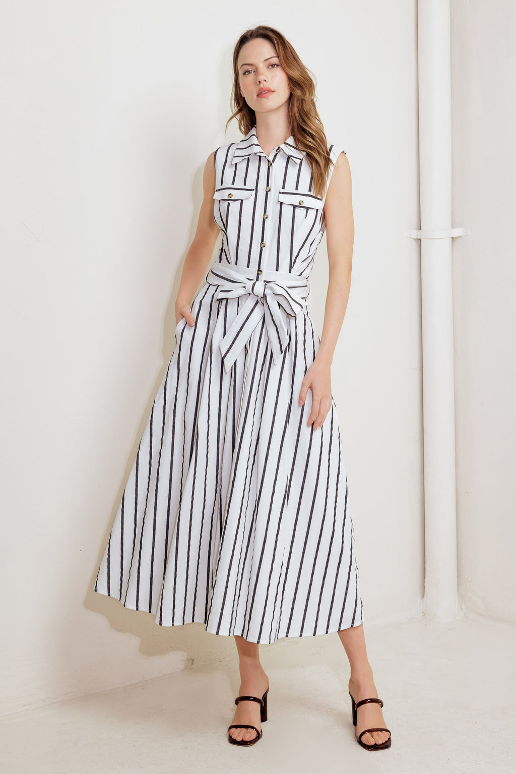 LEXINGTON STRIPE MIDI DRESS - FINAL SALE