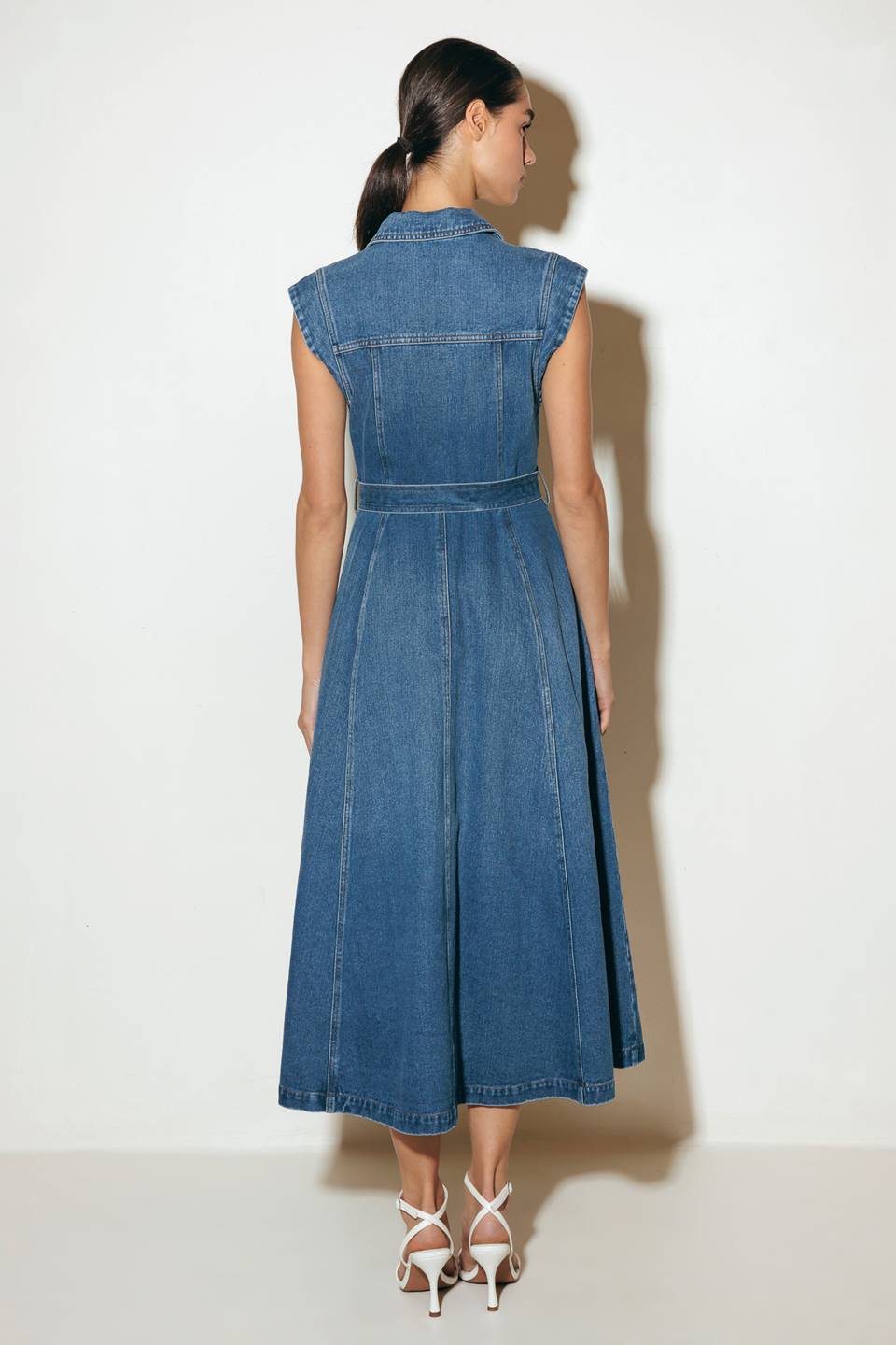 Ellery Washed Denim Midi Shirt Dress - FINAL SALE