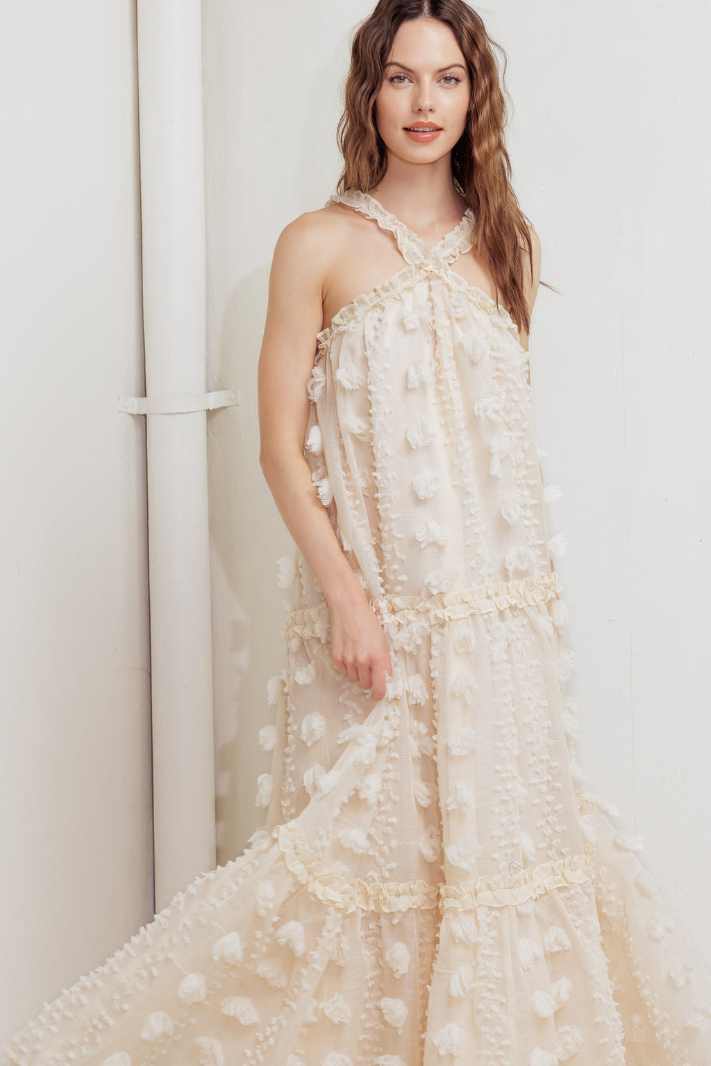 CLOUD NINE CROSS FRONT MAXI DRESS - FINAL SALE