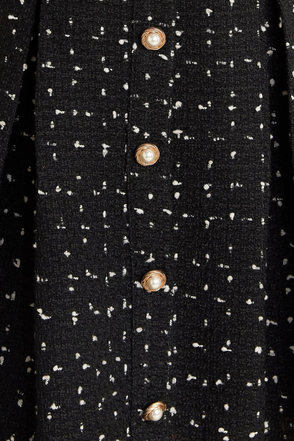 FRENCH CODE BLACK TWEED MINI DRESS