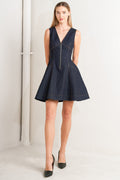 FRESH EDIT DARK DENIM MINI DRESS