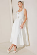 SUMMER SOCIAL WHITE MIDI DRESS - FINAL SALE