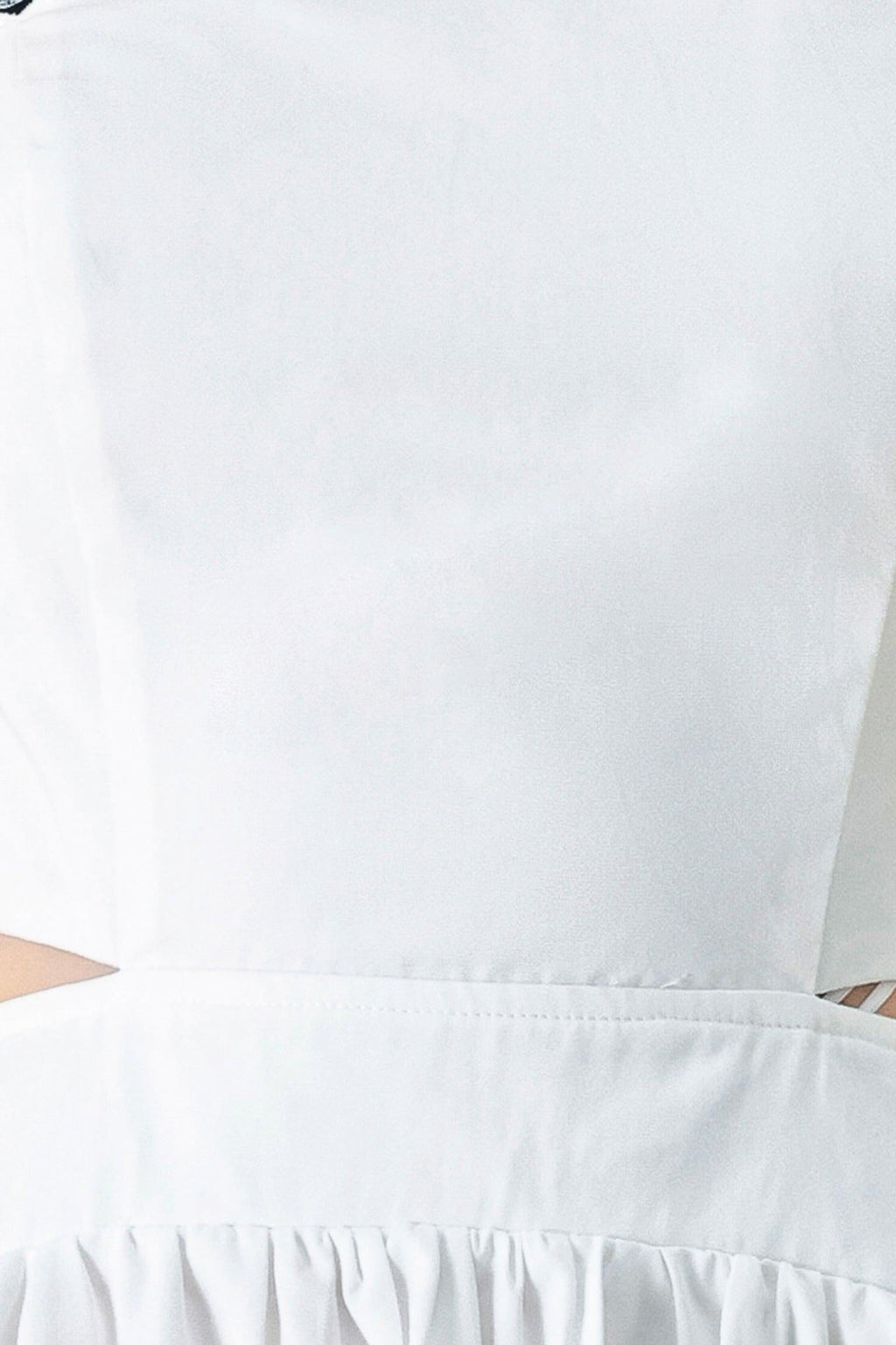 PURE ELEGANCE WHITE MIDI DRESS