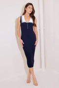 COASTAL CLASSIC SWEATER DRESS - NAVY