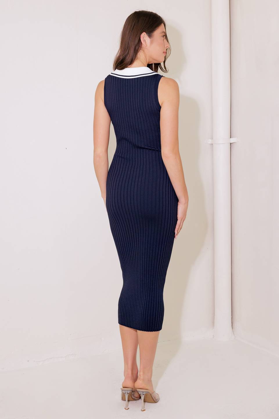 COASTAL CLASSIC SWEATER DRESS - NAVY