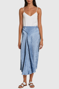 Faye Asymmetric Ruch Midi Skirt