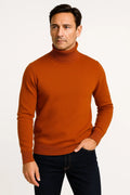 Men's  Wool Blend Turtleneck Sweater | Classic Knit | Regular Fit