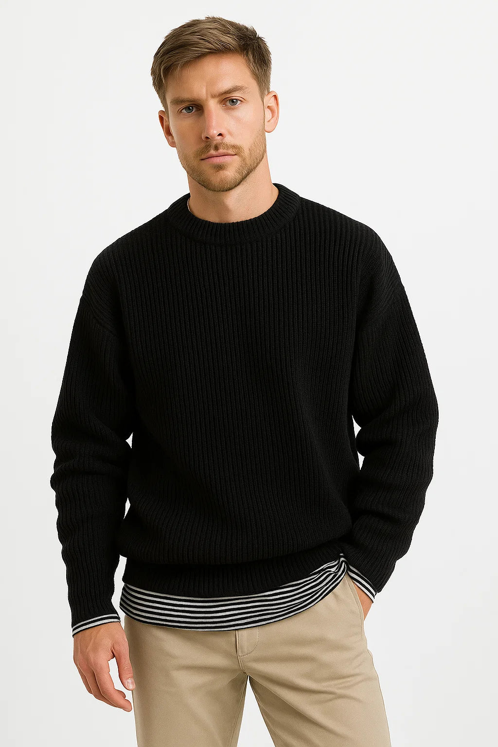 Men's  Maison Ribbed Knit Sweater | Oversized Fit