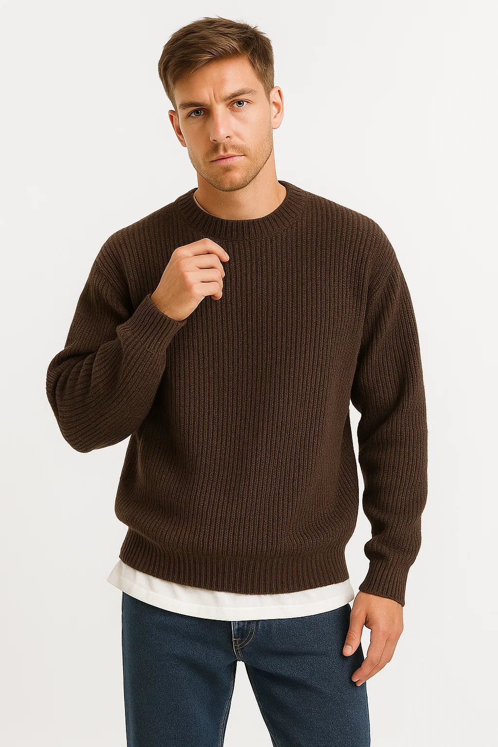 Men's  Maison Ribbed Knit Sweater | Oversized Fit