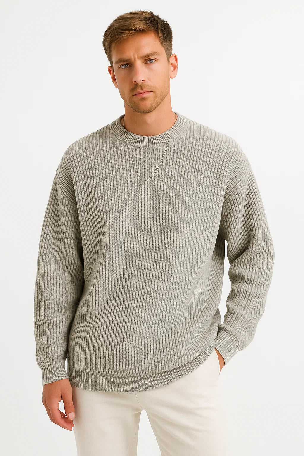 Men's  Maison Ribbed Knit Sweater | Oversized Fit