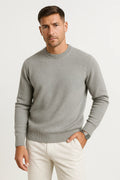 Men's  Crew Neck Knit Sweater | Wool Blend | Regular Fit