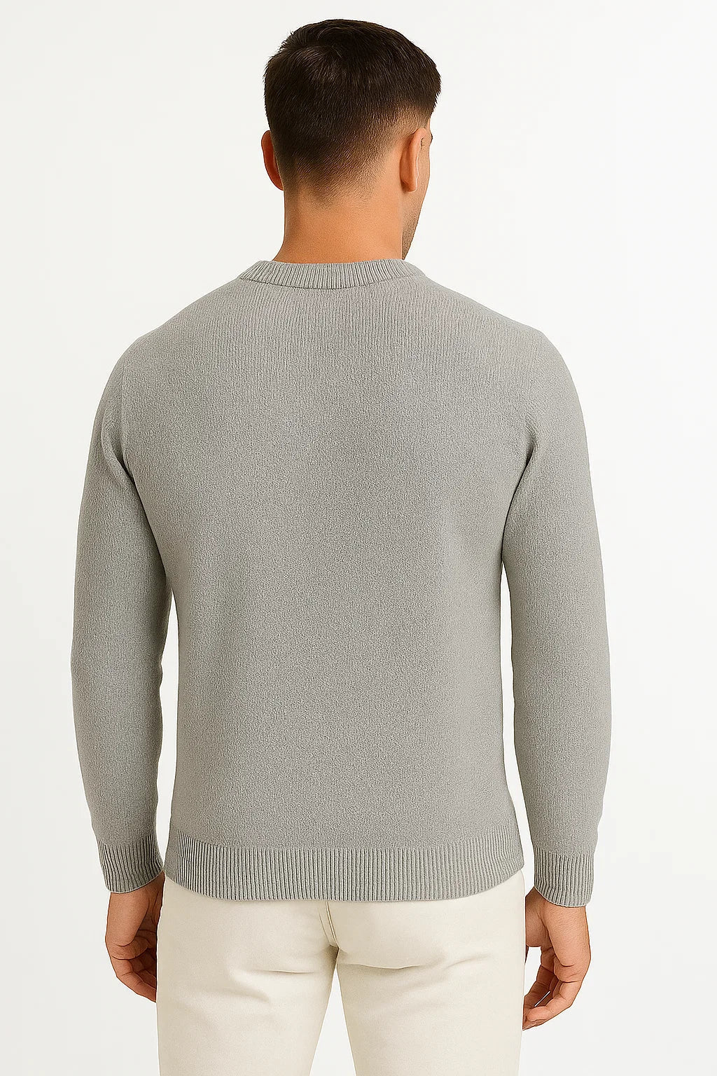 Men's  Crew Neck Knit Sweater | Wool Blend | Regular Fit