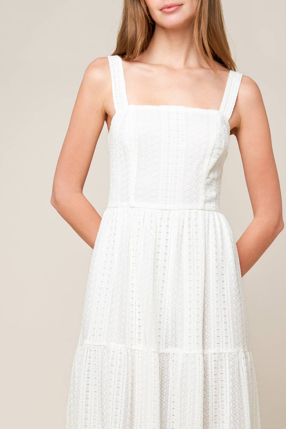 AFTER THE RAIN - WHITE LACE MAXI DRESS - FINAL SALE