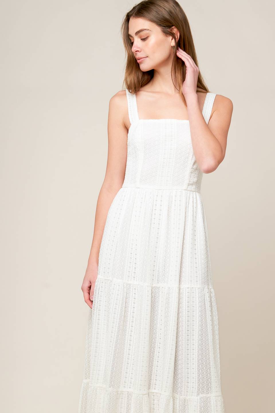AFTER THE RAIN - WHITE LACE MAXI DRESS - FINAL SALE