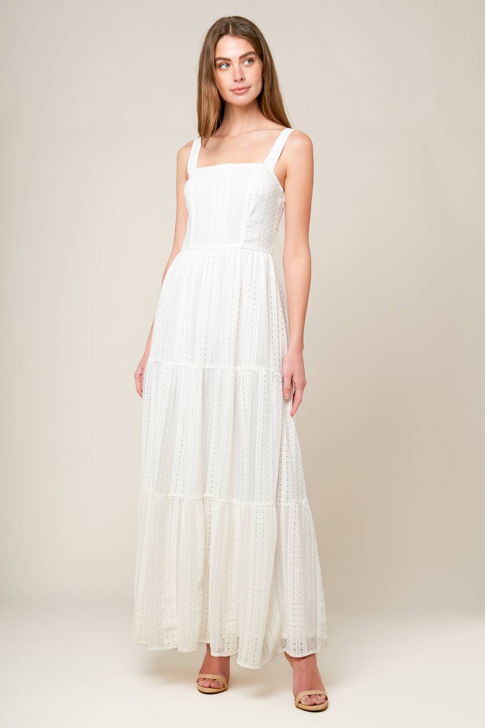 AFTER THE RAIN - WHITE LACE MAXI DRESS - FINAL SALE
