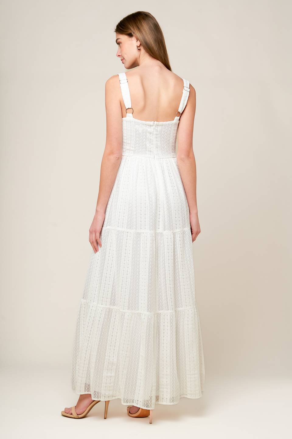 AFTER THE RAIN - WHITE LACE MAXI DRESS - FINAL SALE