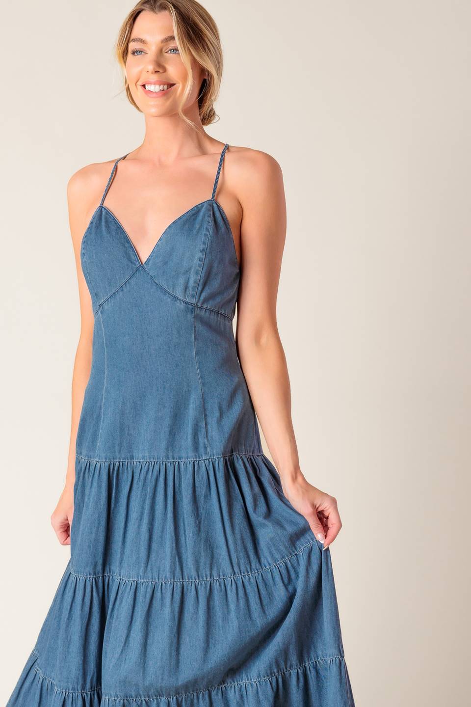 SUNDAY BEST - CHAMBRAY MIDI DRESS