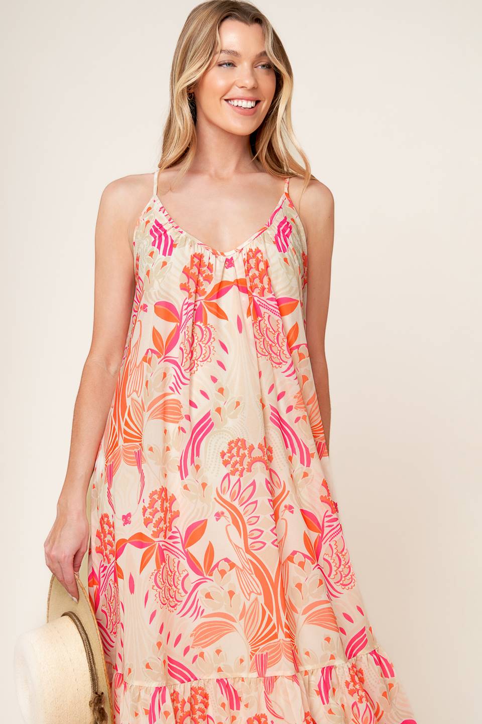 SECRET GARDEN MAXI DRESS - PINK - FINAL SALE