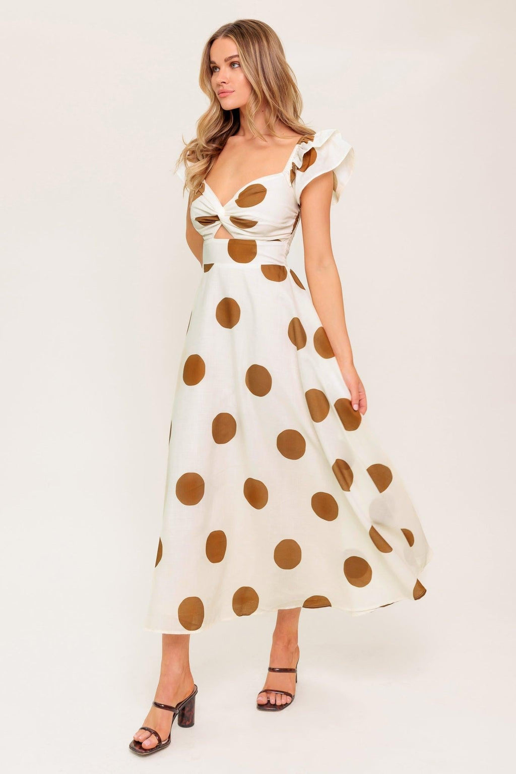 MOJITO MOOD POLKA DOT MIDI DRESS