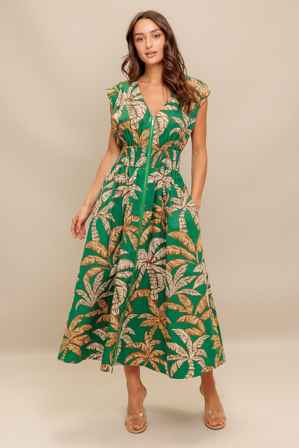 LUSH STILLNESS COTTON MIDI DRESS