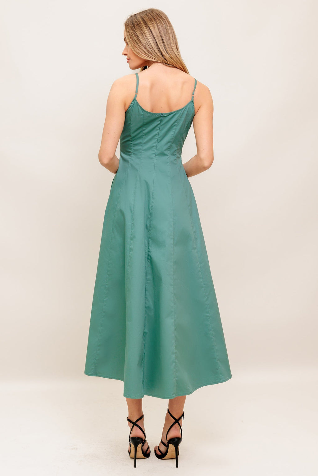VIOLA VERDE ELEGANTE MIDI DRESS