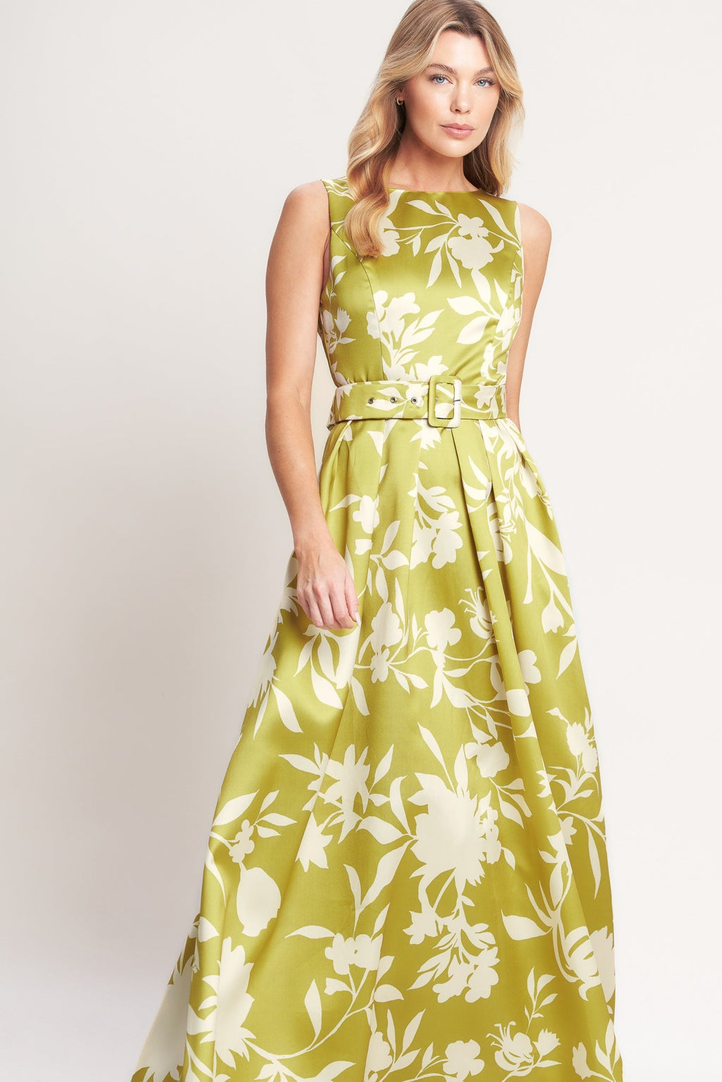 LIME FLORAL MAXI DRESS - FINAL SALE