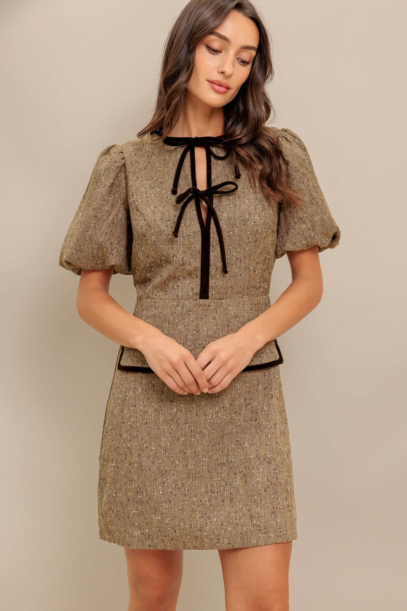 MADEMOISELLE MODE TWEED MINI DRESS - FINAL SALE