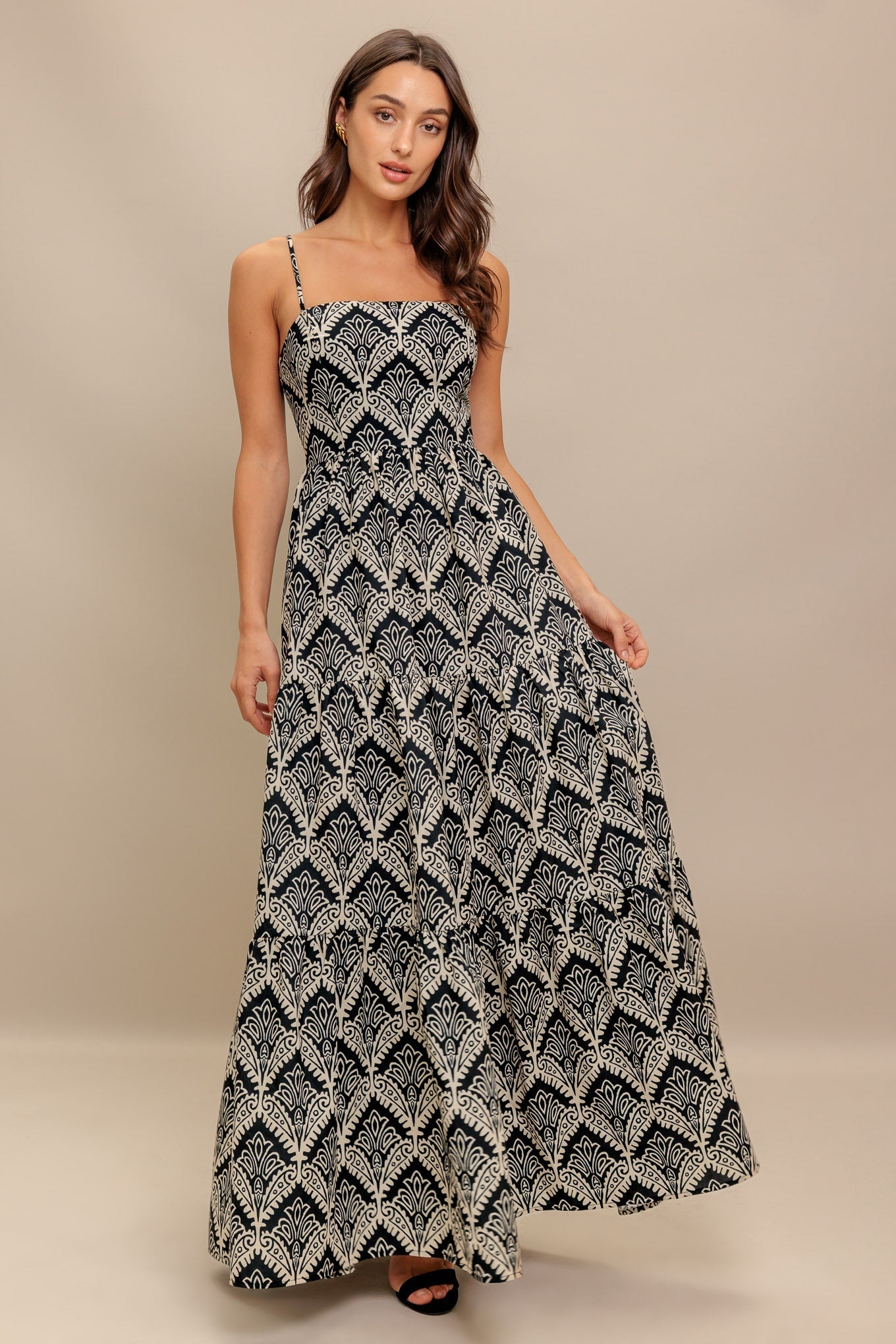 Hazelwood Garden Maxi Dress - Black & Ivory - FINAL SALE