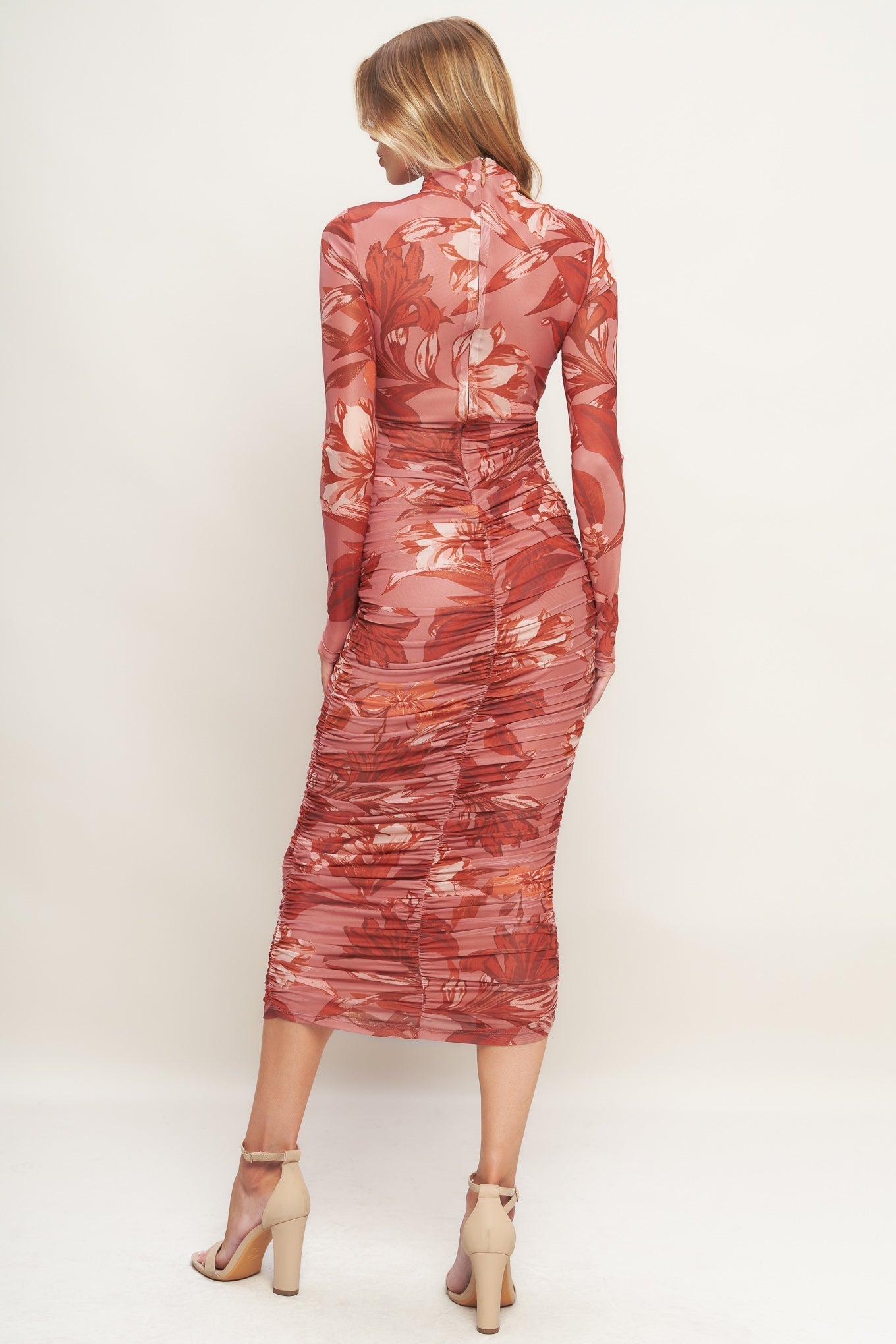 Size Small. INSTA WORTHY SIENNA POWER MESH MIDI DRESS - FINAL SALE
