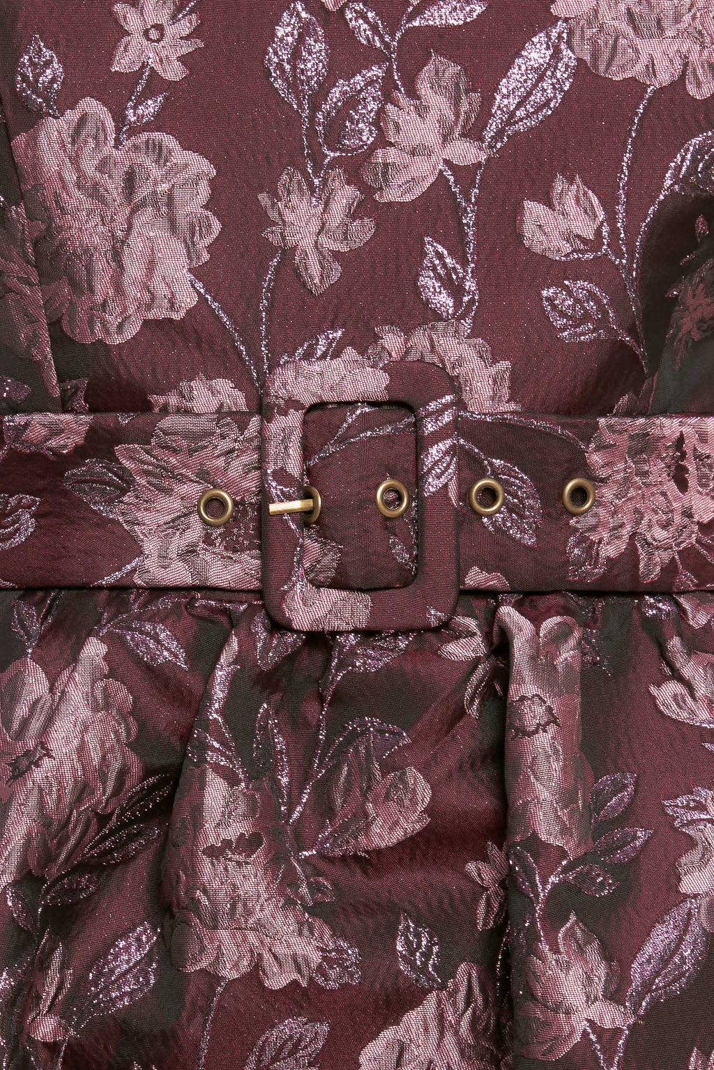 AUBERGINE CHIC JACQUARD MIDI DRESS