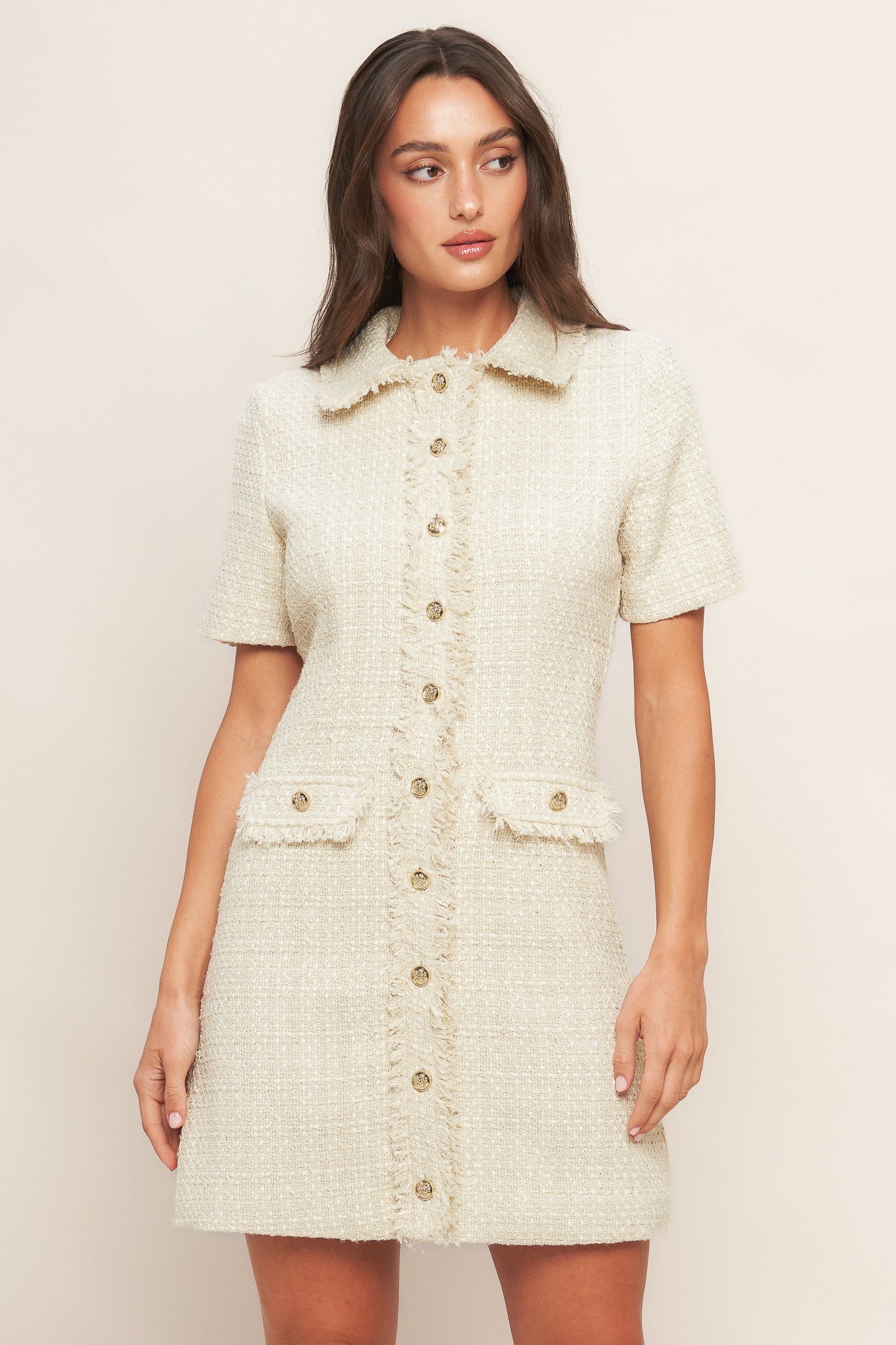Size M. BOUCL¨¦ AFFAIR TWEED MINI DRESS - FINAL SALE
