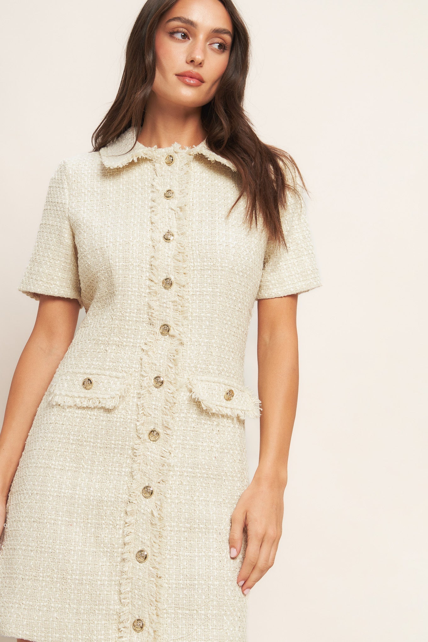 Size M. BOUCL¨¦ AFFAIR TWEED MINI DRESS - FINAL SALE
