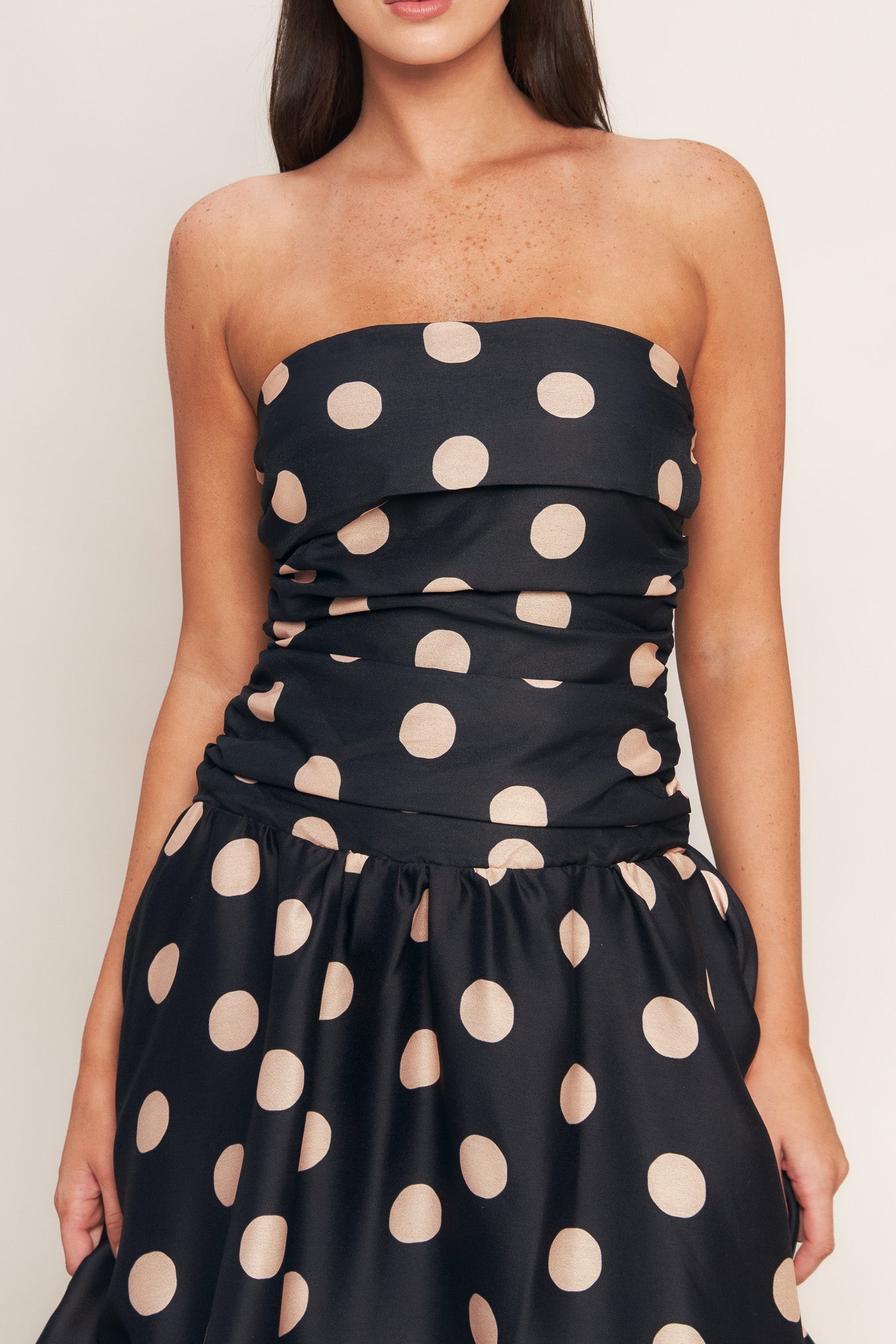 Size Medium. SPOTLIGHT HOUR POLKA DOT MIDI DRESS - FINAL SALE