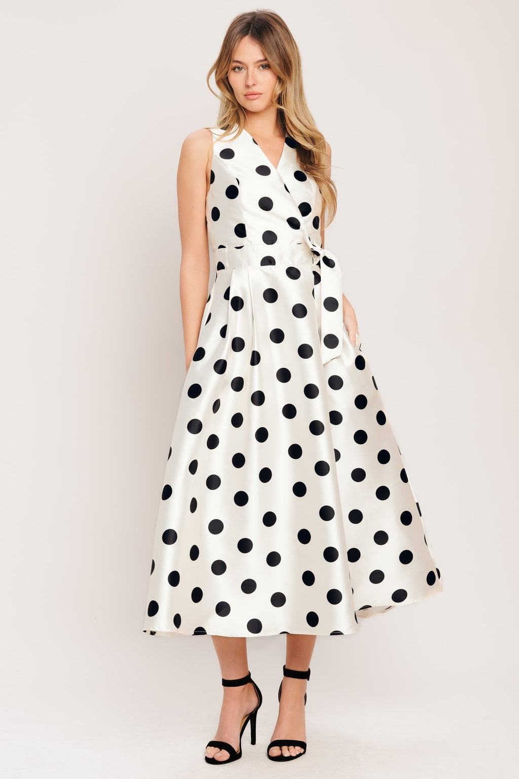 CAF¨¦ NOIR POLKA DOT MIDI DRESS - FINAL SALE