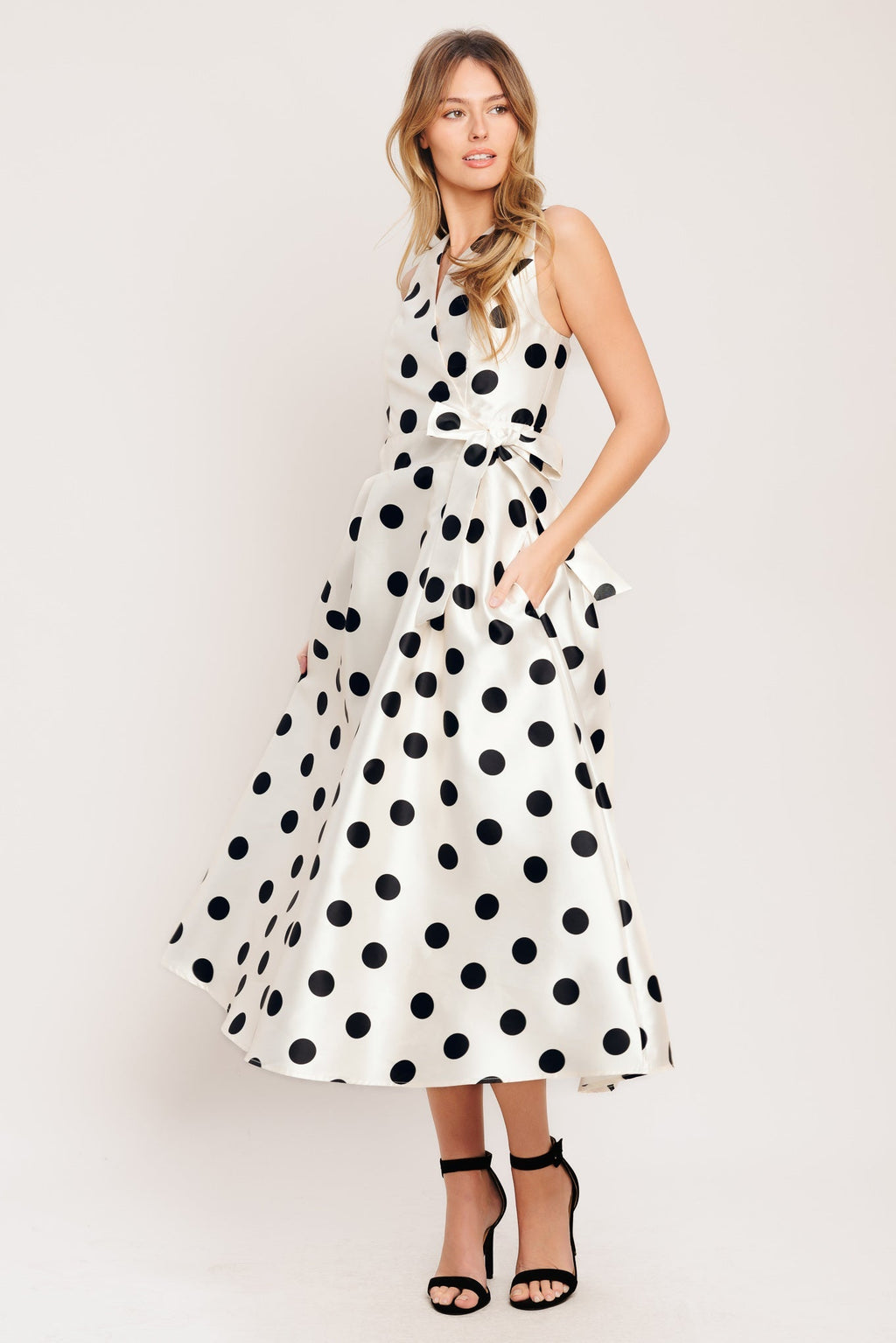 CAF¨¦ NOIR POLKA DOT MIDI DRESS - FINAL SALE