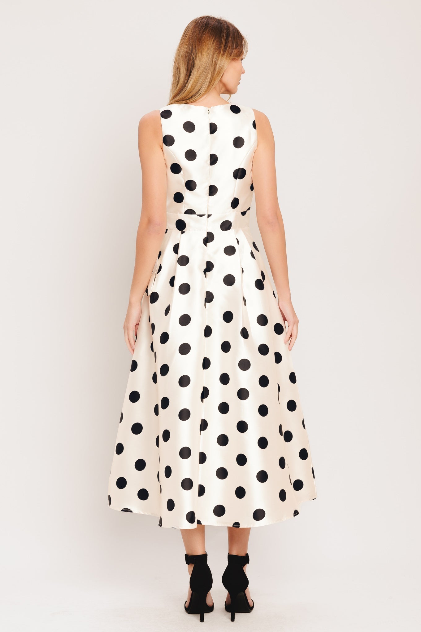 CAF¨¦ NOIR POLKA DOT MIDI DRESS