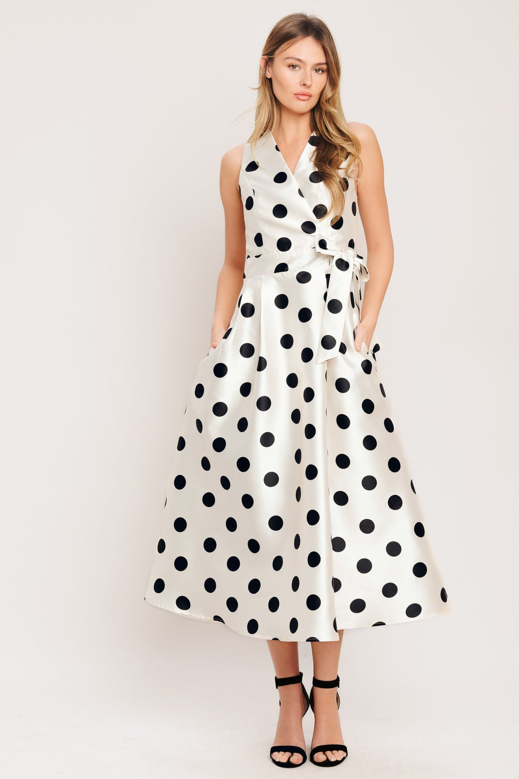 CAF¨¦ NOIR POLKA DOT MIDI DRESS
