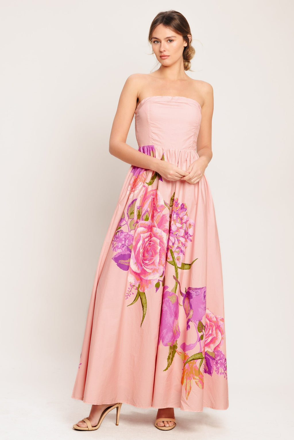 ROSE SERENADE LIGHT PINK MAXI DRESS - FINAL SALE