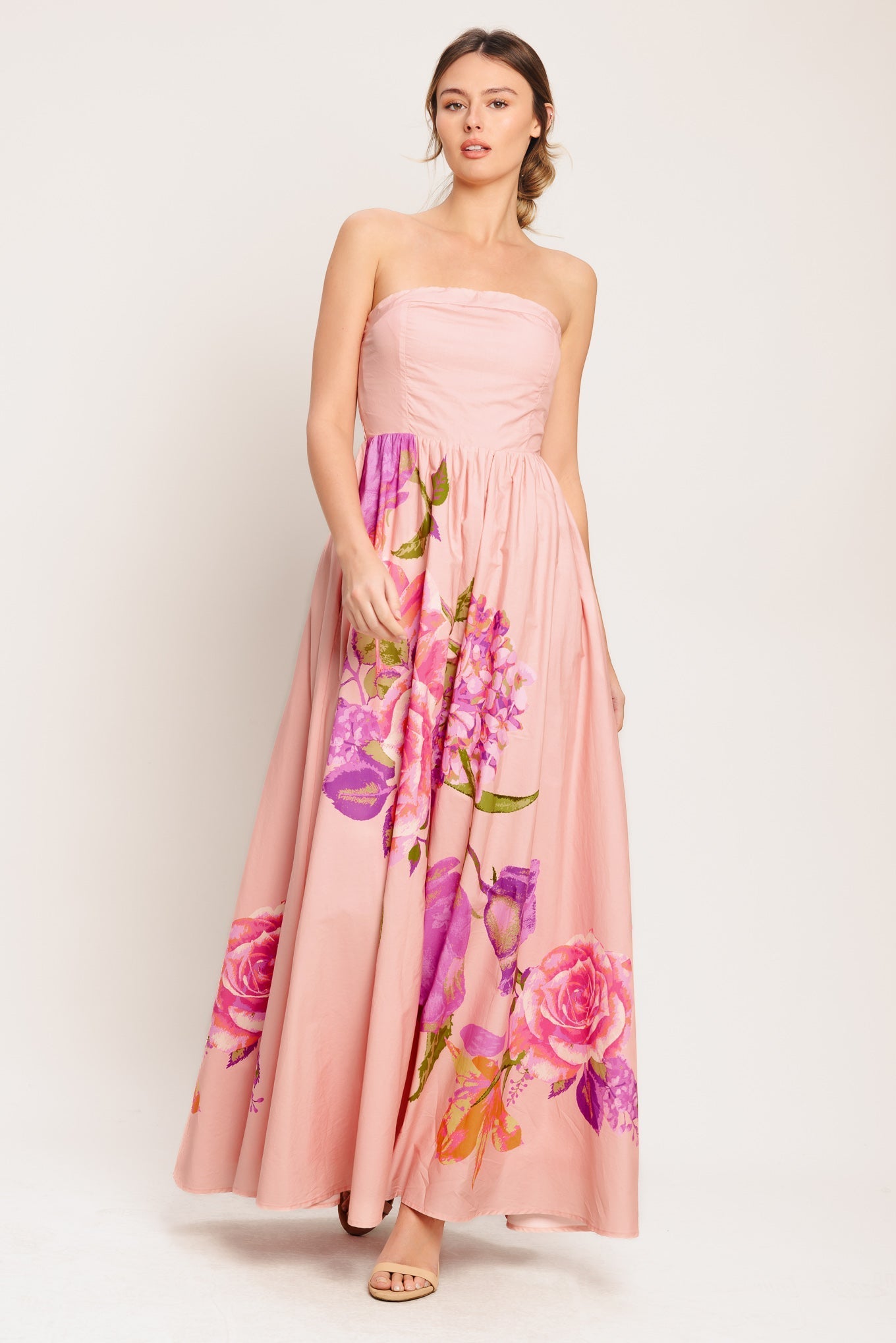ROSE SERENADE LIGHT PINK MAXI DRESS - FINAL SALE