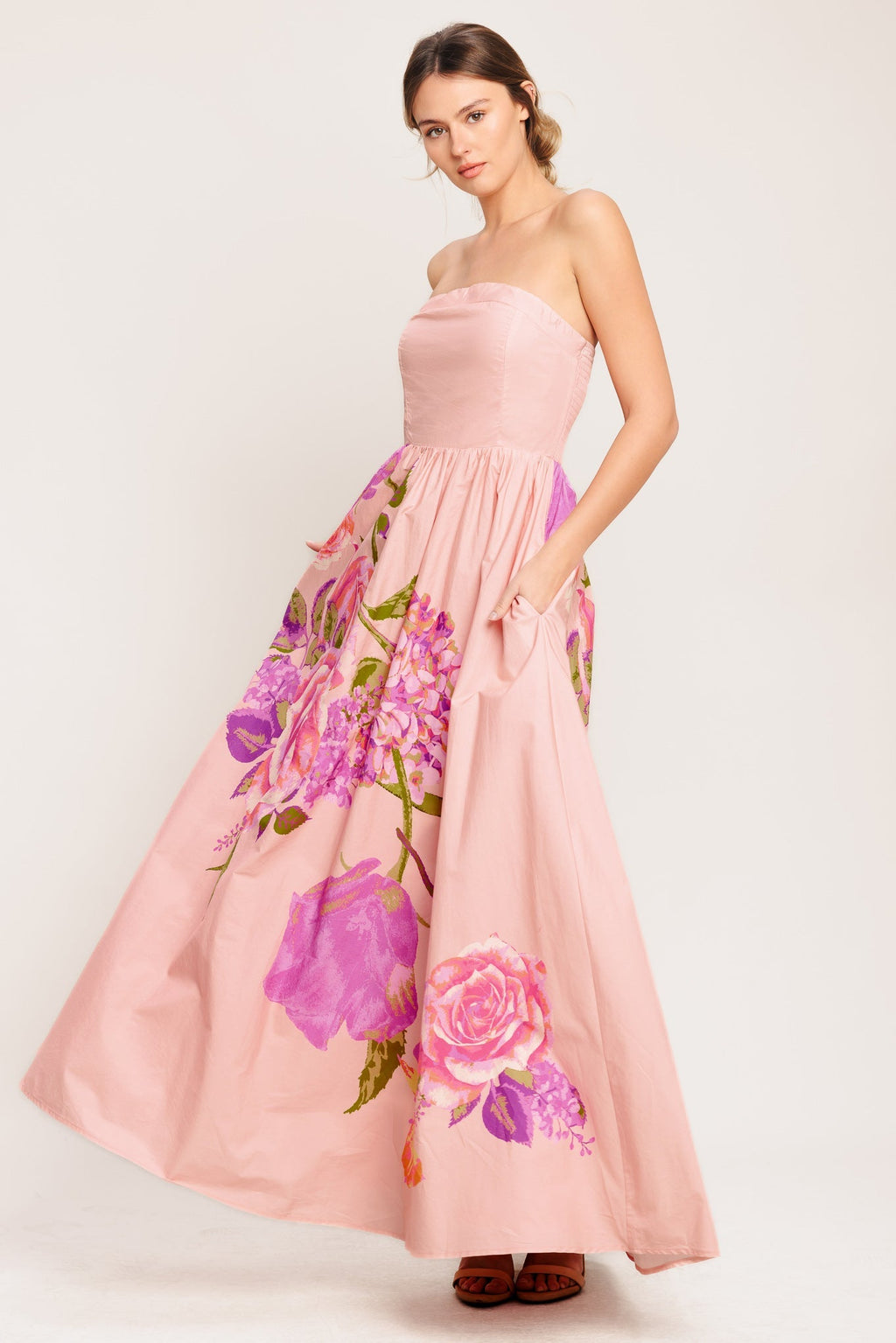 ROSE SERENADE LIGHT PINK MAXI DRESS - FINAL SALE
