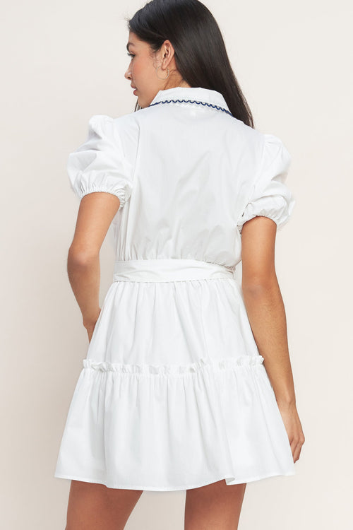 A LITTLE BIT LOVELY WHITE MINI DRESS