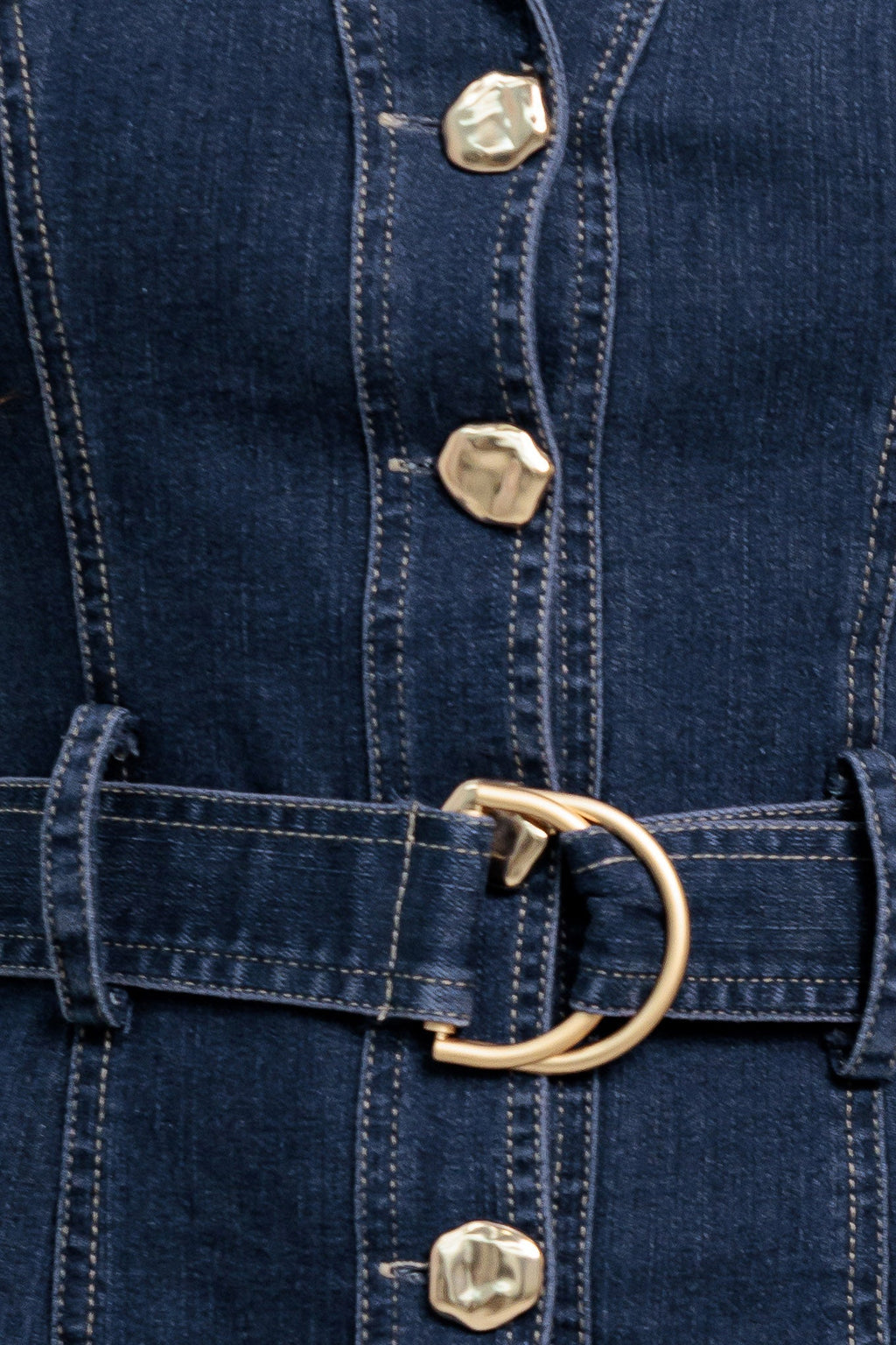 MADE TO FLATTER DENIM MINI DRESS - FINAL SALE